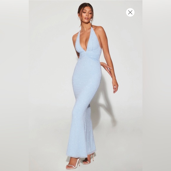 Oh Polly Light Blue Prom Dress - Picture 6 of 6